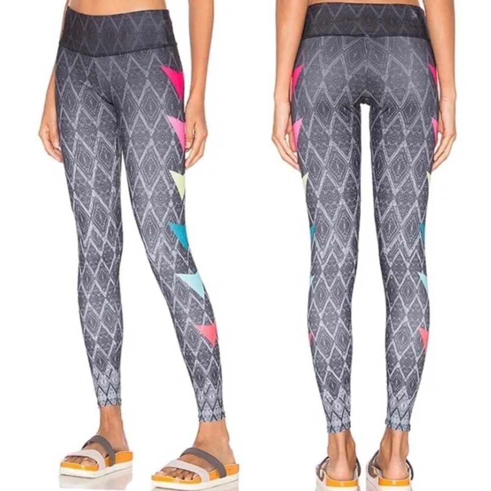 Onzie Multicolored Side Pop Graphic Yoga Leggings